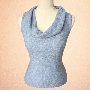 Vintage Y2K Soft Blue Sleeveless Knit Top